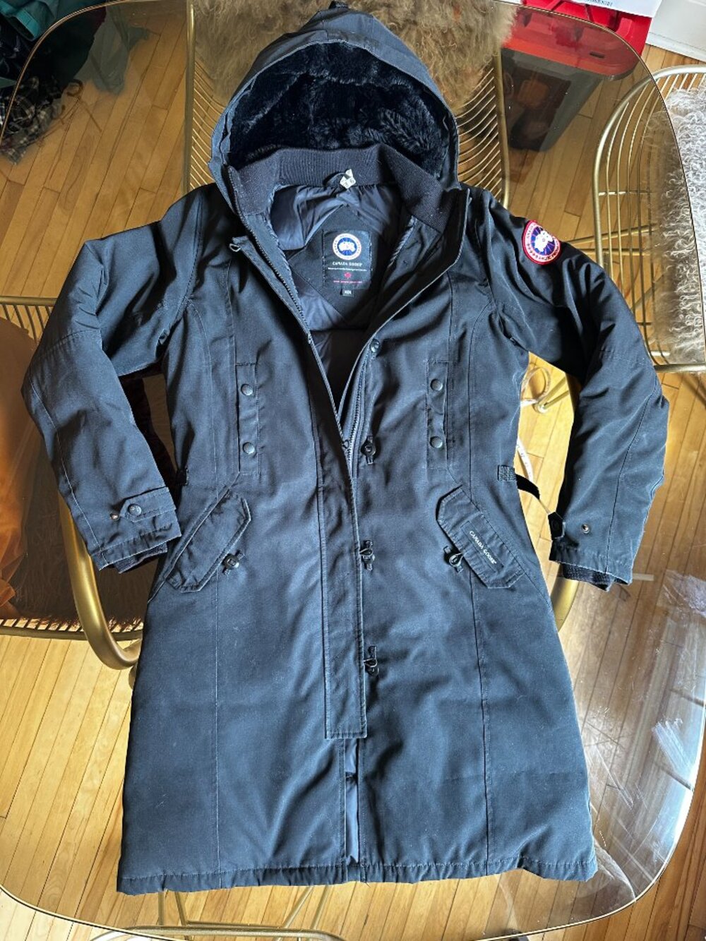 AUTHENTIC Canada Goose Women's Trillium Parka Jacket - Black / Medium